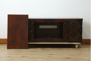中古　超美品　岩谷堂箪笥　どっしりとした重厚感ある佇まいが魅力的なテレビ台　定価約45万円　(R-082727)