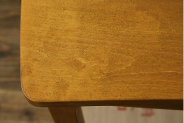 中古　家具工房　BritCraft(ブリットクラフト)　ハードメープル材　丸みをおびたデザインの引き出し付きデスク　(R-082728)