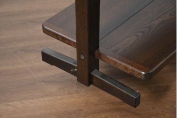 中古　新品未使用　展示品　岩手岩泉・純木家具　総欅(ケヤキ)材　漆塗り　空間を選ばず使える万能デザイン!!シンプルモダンな飾り棚(オープンシェルフ、オープンラック、ディスプレイラック、陳列棚)(R-082730)