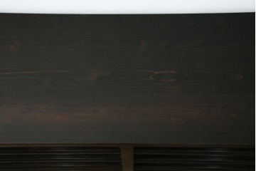 中古　古建具をリメイクしたモダンな横桟ガラス引き戸が魅力な水屋箪笥サイドボード　(R-082732)