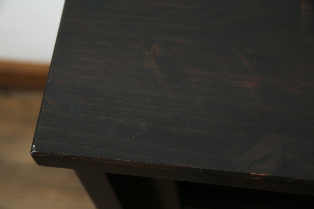 中古　古建具をリメイクしたモダンな横桟ガラス引き戸が魅力な水屋箪笥サイドボード　(R-082732)