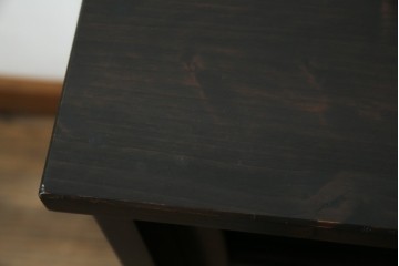 中古　古建具をリメイクしたモダンな横桟ガラス引き戸が魅力な水屋箪笥サイドボード　(R-082732)