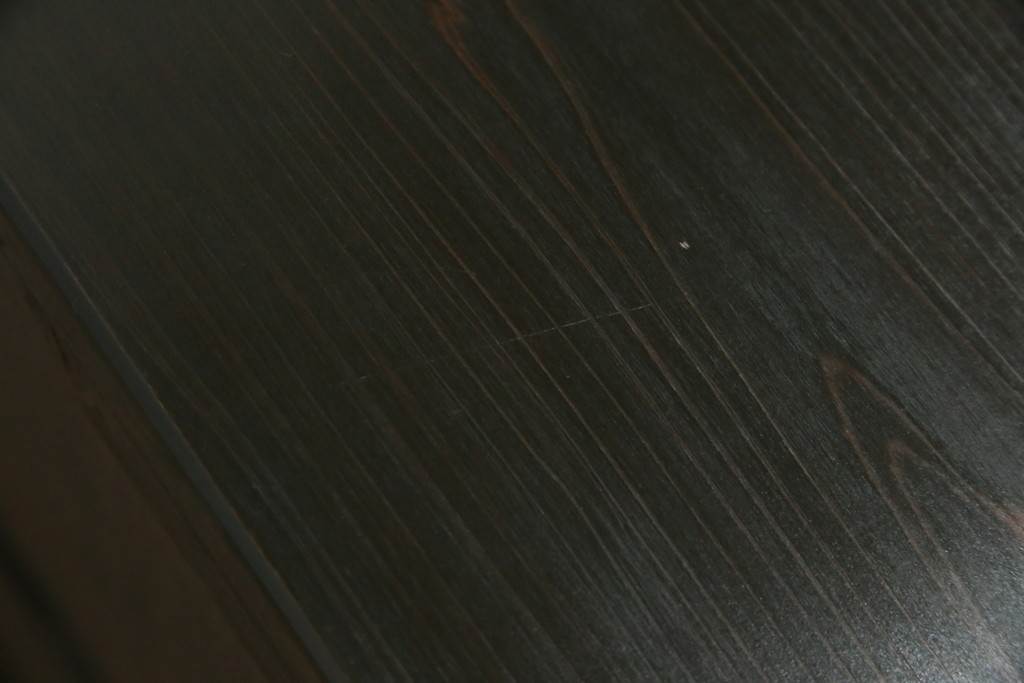 中古　古建具をリメイクしたモダンな横桟ガラス引き戸が魅力な水屋箪笥サイドボード　(R-082732)