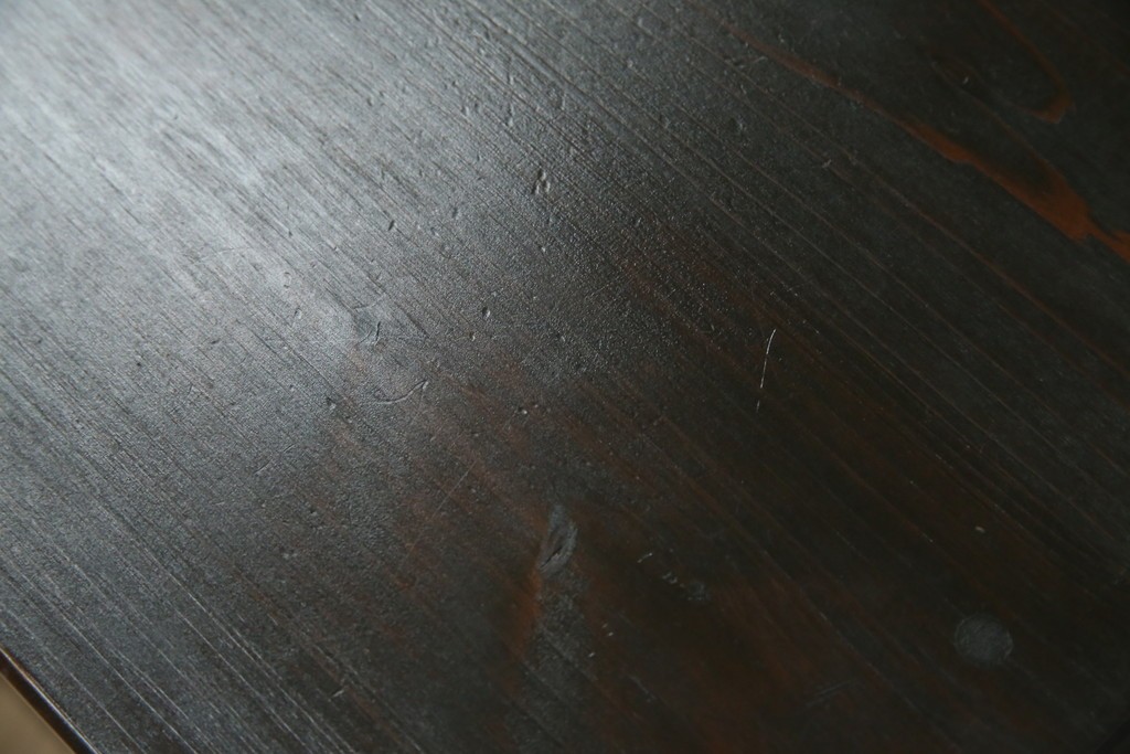 中古　古建具をリメイクしたモダンな横桟ガラス引き戸が魅力な水屋箪笥サイドボード　(R-082732)