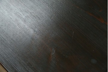 中古　古建具をリメイクしたモダンな横桟ガラス引き戸が魅力な水屋箪笥サイドボード　(R-082732)