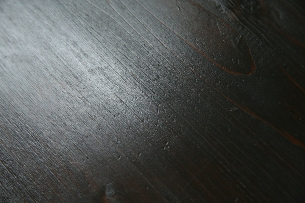 中古　古建具をリメイクしたモダンな横桟ガラス引き戸が魅力な水屋箪笥サイドボード　(R-082732)