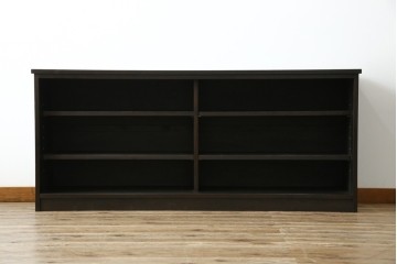 中古　古建具をリメイクしたモダンな横桟ガラス引き戸が魅力な水屋箪笥サイドボード　(R-082732)