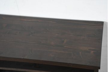中古　古建具をリメイクしたモダンな横桟板戸が魅力な水屋箪笥サイドボード(食器棚、収納棚、戸棚、カップボード、サイドキャビネット)(R-082733)