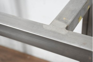 中古　2way　無骨でインダストリアルデザインのスチール製テーブル脚2台セット　(R-082735)