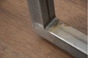 中古　2way　無骨でインダストリアルデザインのスチール製テーブル脚2台セット　(R-082735)