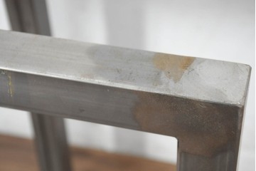 中古　2way　無骨でインダストリアルデザインのスチール製テーブル脚2台セット　(R-082735)