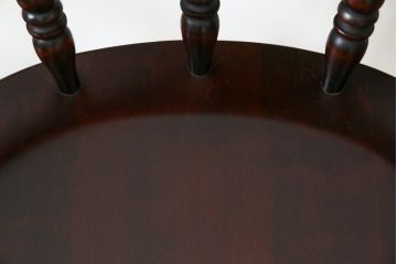 中古　美品　国産職人手作り　カバ材　品でクラシカルな佇まいがお洒落なキャプテンチェア2脚セット(アームチェア、ダイニングチェア、板座チェア、椅子、イス、バラ売り可能)(R-082741)