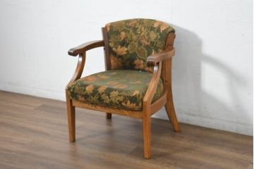 中古　美品　三越家具(現カントリーハウス)　Brugge(ブルージュ)　クラシカルな佇まいが魅力のアームチェア4脚セット(ダイニングチェア(セット)、ラウンジチェア、椅子、イス、バラ売り可能)(定価4脚で約44万円)(R-082743)