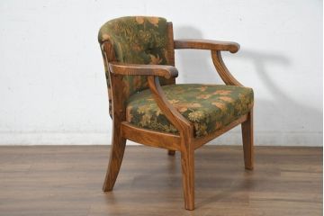 中古　美品　三越家具(現カントリーハウス)　Brugge(ブルージュ)　クラシカルな佇まいが魅力のアームチェア4脚セット(ダイニングチェア(セット)、ラウンジチェア、椅子、イス、バラ売り可能)(定価4脚で約44万円)(R-082743)