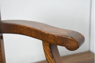 中古　美品　三越家具(現カントリーハウス)　Brugge(ブルージュ)　クラシカルな佇まいが魅力のアームチェア4脚セット(ダイニングチェア(セット)、ラウンジチェア、椅子、イス、バラ売り可能)(定価4脚で約44万円)(R-082743)