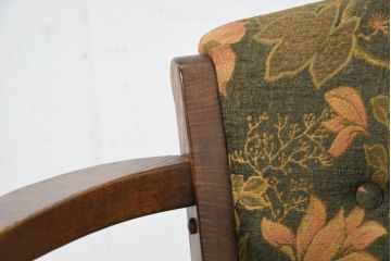 中古　美品　三越家具(現カントリーハウス)　Brugge(ブルージュ)　クラシカルな佇まいが魅力のアームチェア4脚セット(ダイニングチェア(セット)、ラウンジチェア、椅子、イス、バラ売り可能)(定価4脚で約44万円)(R-082743)