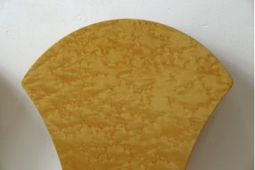 中古　超美品!!　松創(MATSUSO・マツソウ)　エルテ　バーズアイメープルトップ　優背もたれのデザインがひときわ目を惹く芸術的なフォルムのダイニングチェア4脚セット(アームレスチェア、椅子、イス、バラ売り可能)(定価4脚で約56万円)(R-082745)
