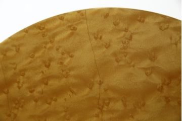 中古　超美品!!　松創(MATSUSO・マツソウ)　エルテ　バーズアイメープルトップ　優背もたれのデザインがひときわ目を惹く芸術的なフォルムのダイニングチェア4脚セット(アームレスチェア、椅子、イス、バラ売り可能)(定価4脚で約56万円)(R-082745)