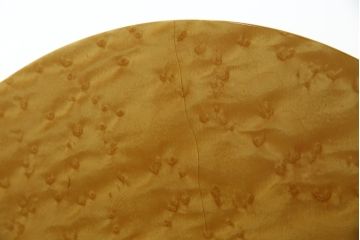 中古　超美品!!　松創(MATSUSO・マツソウ)　エルテ　バーズアイメープルトップ　優背もたれのデザインがひときわ目を惹く芸術的なフォルムのダイニングチェア4脚セット(アームレスチェア、椅子、イス、バラ売り可能)(定価4脚で約56万円)(R-082745)