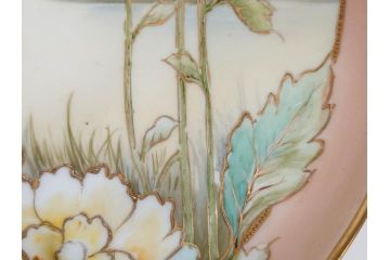 オールドノリタケ　NORITAKE　金彩　花　ハンドル付　柔らかな色彩が美しいボウル(M-NIPPON印、風景、ハンドペイント、プレート、深皿、洋食器)(R-082747)