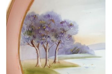 オールドノリタケ　NORITAKE　金彩　花　ハンドル付　柔らかな色彩が美しいボウル(M-NIPPON印、風景、ハンドペイント、プレート、深皿、洋食器)(R-082747)