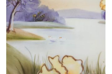 オールドノリタケ　NORITAKE　金彩　花　ハンドル付　柔らかな色彩が美しいボウル(M-NIPPON印、風景、ハンドペイント、プレート、深皿、洋食器)(R-082747)