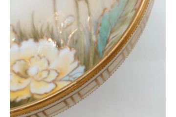 オールドノリタケ　NORITAKE　金彩　花　ハンドル付　柔らかな色彩が美しいボウル(M-NIPPON印、風景、ハンドペイント、プレート、深皿、洋食器)(R-082747)