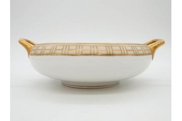 オールドノリタケ　NORITAKE　金彩　花　ハンドル付　柔らかな色彩が美しいボウル(M-NIPPON印、風景、ハンドペイント、プレート、深皿、洋食器)(R-082747)