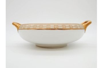オールドノリタケ　NORITAKE　金彩　花　ハンドル付　柔らかな色彩が美しいボウル(M-NIPPON印、風景、ハンドペイント、プレート、深皿、洋食器)(R-082747)
