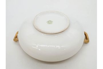 オールドノリタケ　NORITAKE　金彩　花　ハンドル付　柔らかな色彩が美しいボウル(M-NIPPON印、風景、ハンドペイント、プレート、深皿、洋食器)(R-082747)