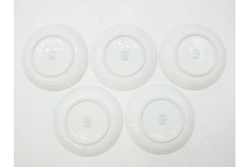 オールドノリタケ　NORITAKE　ヤジロベー印　ピンク　品よく可愛らしいカップ&ソーサー5客セット(花、金彩、C&S、日本陶器會社、洋食器)(R-082748)