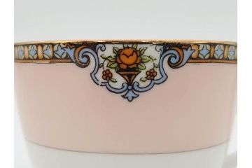 オールドノリタケ　NORITAKE　ヤジロベー印　ピンク　品よく可愛らしいカップ&ソーサー5客セット(花、金彩、C&S、日本陶器會社、洋食器)(R-082748)