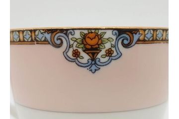 オールドノリタケ　NORITAKE　ヤジロベー印　ピンク　品よく可愛らしいカップ&ソーサー5客セット(花、金彩、C&S、日本陶器會社、洋食器)(R-082748)