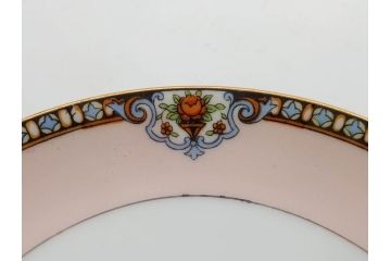 オールドノリタケ　NORITAKE　ヤジロベー印　ピンク　品よく可愛らしいカップ&ソーサー5客セット(花、金彩、C&S、日本陶器會社、洋食器)(R-082748)