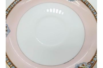 オールドノリタケ　NORITAKE　ヤジロベー印　ピンク　品よく可愛らしいカップ&ソーサー5客セット(花、金彩、C&S、日本陶器會社、洋食器)(R-082748)