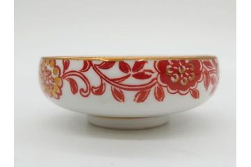オールドノリタケ　NORITAKE　花唐草文　赤絵　金彩　2.3寸・3.2寸・5.1寸　食卓に映える鮮やかな色彩が魅力の皿10枚&小鉢4客セット(小皿、中皿、器、深鉢、深皿、向付、マルキ印、和皿、和食器、二寸三分、三寸二分、五寸一分)(R-082750)