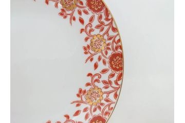 オールドノリタケ　NORITAKE　花唐草文　赤絵　金彩　2.3寸・3.2寸・5.1寸　食卓に映える鮮やかな色彩が魅力の皿10枚&小鉢4客セット(小皿、中皿、器、深鉢、深皿、向付、マルキ印、和皿、和食器、二寸三分、三寸二分、五寸一分)(R-082750)