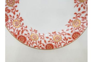 オールドノリタケ　NORITAKE　花唐草文　赤絵　金彩　2.3寸・3.2寸・5.1寸　食卓に映える鮮やかな色彩が魅力の皿10枚&小鉢4客セット(小皿、中皿、器、深鉢、深皿、向付、マルキ印、和皿、和食器、二寸三分、三寸二分、五寸一分)(R-082750)
