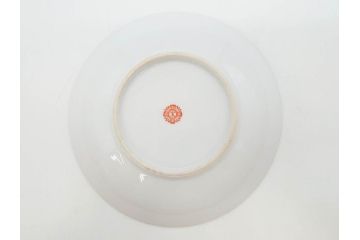 オールドノリタケ　NORITAKE　花唐草文　赤絵　金彩　2.3寸・3.2寸・5.1寸　食卓に映える鮮やかな色彩が魅力の皿10枚&小鉢4客セット(小皿、中皿、器、深鉢、深皿、向付、マルキ印、和皿、和食器、二寸三分、三寸二分、五寸一分)(R-082750)
