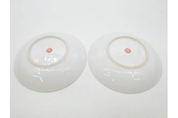 オールドノリタケ　NORITAKE　花唐草文　赤絵　金彩　2.3寸・3.2寸・5.1寸　食卓に映える鮮やかな色彩が魅力の皿10枚&小鉢4客セット(小皿、中皿、器、深鉢、深皿、向付、マルキ印、和皿、和食器、二寸三分、三寸二分、五寸一分)(R-082750)