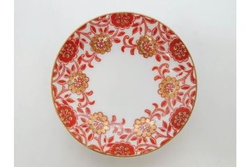オールドノリタケ　NORITAKE　花唐草文　赤絵　金彩　2.3寸・3.2寸・5.1寸　食卓に映える鮮やかな色彩が魅力の皿10枚&小鉢4客セット(小皿、中皿、器、深鉢、深皿、向付、マルキ印、和皿、和食器、二寸三分、三寸二分、五寸一分)(R-082750)