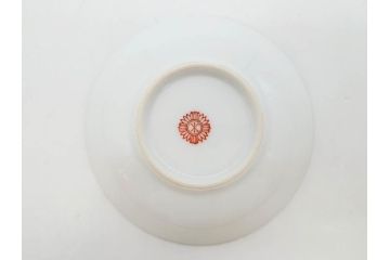 オールドノリタケ　NORITAKE　花唐草文　赤絵　金彩　2.3寸・3.2寸・5.1寸　食卓に映える鮮やかな色彩が魅力の皿10枚&小鉢4客セット(小皿、中皿、器、深鉢、深皿、向付、マルキ印、和皿、和食器、二寸三分、三寸二分、五寸一分)(R-082750)