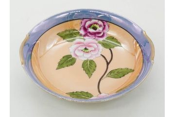 オールドノリタケ　NORITAKE　ラスター彩　ハンドル付　レモン　花　寛ぎの時間を演出するプレート3枚・カップ&ソーサー4客セット(マルキ印、金彩、キャンディーディッシュ、アクセサリートレー、トレイ、C&S、小皿、中皿、深皿、洋食器)(R-082751)