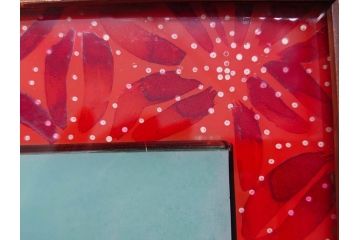 江戸〜明治期　あでやかな風情あるガラス絵(硝子絵、美人画、浮世絵、和服、着物、額装、絵画)(R-082760)