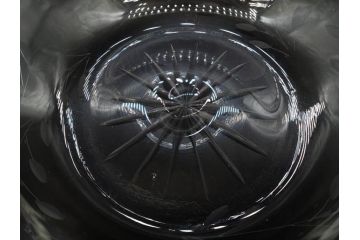 当時物　大正〜昭和初期　切子　花　淑やかな佇まいのガラスボウル(バラ、薔薇、硝子、深皿、深鉢)(R-082763)