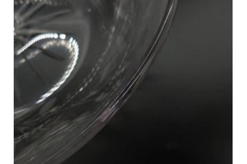 当時物　大正〜昭和初期　切子　花　淑やかな佇まいのガラスボウル(バラ、薔薇、硝子、深皿、深鉢)(R-082763)