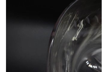 当時物　大正〜昭和初期　切子　花　淑やかな佇まいのガラスボウル(バラ、薔薇、硝子、深皿、深鉢)(R-082763)