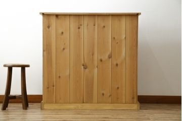 イギリスビンテージ　パイン材　シンプルなデザインが取り入れやすい3段ブックシェルフ(本棚、収納棚、飾り棚、陳列棚、書棚、ヴィンテージ、英国)(R-082768)