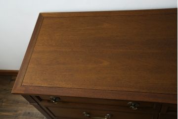 中古　DREXEL HERITAGE(ドレクセルヘリテイジ)　Triune(トライユン)　マホガニー材　上品な佇まいが魅力のサイドボード(サイドチェスト、引き出し、収納棚、米国)(R-082770)