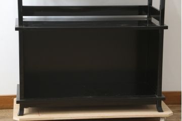 和製ビンテージ　輪島塗り　花筏蒔絵入りの美しい飾り棚(茶棚、収納棚、戸棚、サイドボード、ヴィンテージ)(定価推定約150万円)(R-082772)